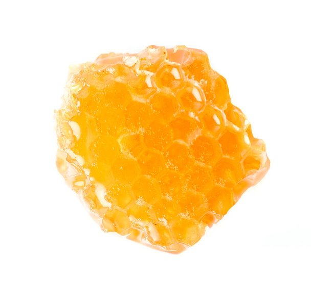 Slick of honeycomb isolated on white backgrounds. - Fotografie, Obrázek