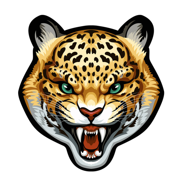 Mascot. Vector head of leopard - Вектор,изображение