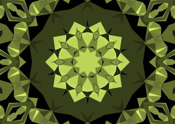 Ročník dekorativní pozadí s geometrickým abstraktním kaleidoskopickým symetrickým vzorem - Fotografie, Obrázek