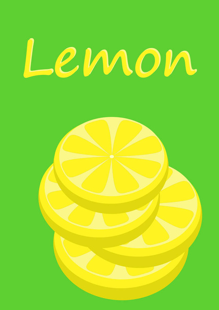 Fette di limone giallo fette immagine vettoriale. - Vettoriali, immagini