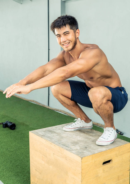 athlete young man working out - Foto, Imagem