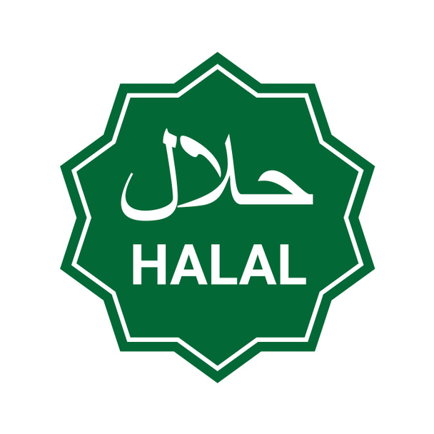 Halal jídlo symbol s bílým pozadím - Fotografie, Obrázek