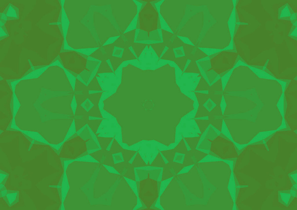 Vintage decorative background with geometric abstract kaleidoscopic symmetrical pattern - Photo, Image