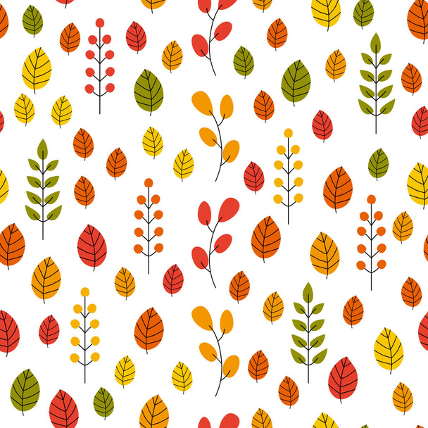 Jesienny bezszwowy wzór. Może być stosowany do tapet, kart, opakowań, wzorów ubrań i innych. - Zdjęcie, obraz