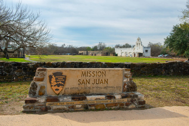 Missione San Juan Capistrano a San Antonio, Texas, USA. La Missione fa parte delle Missioni di San Antonio Patrimonio Mondiale UNESCO. - Foto, immagini