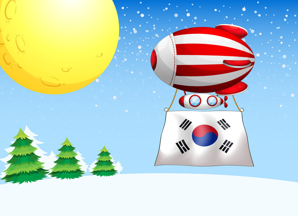 Шарик с флагом Южной Кореи
 - Вектор,изображение
