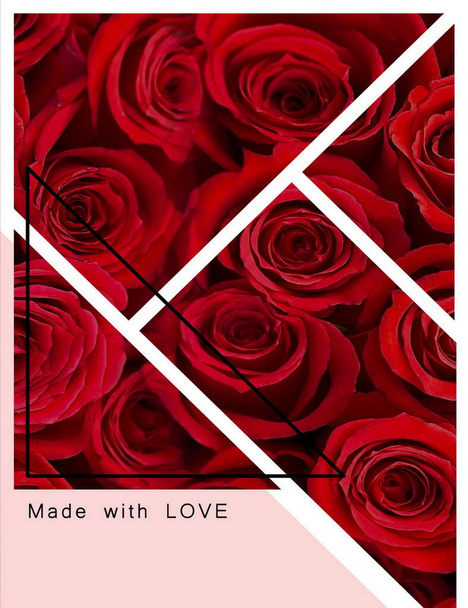 růže květiny přání s láskou text uvozovky na Valentýna svatba - Fotografie, Obrázek