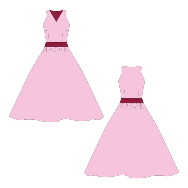 Vector illustration of an isolated   dress. - Vector, Image