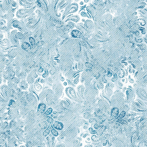 Nahtloses blaues Farbstift-Fadenkreuz-Blaupause-Muster - Foto, Bild