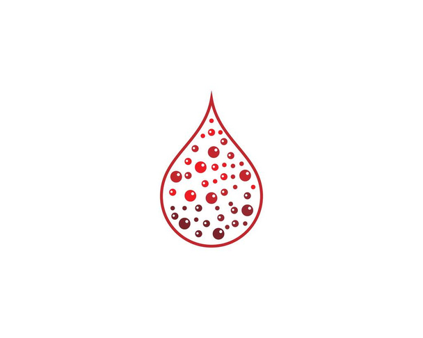 Modelo de vetor ícone logotipo do sangue - Vetor, Imagem