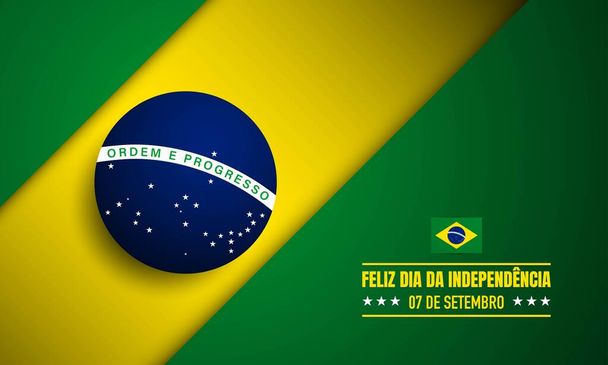 Brazilië Onafhankelijkheidsdag Achtergrond.  - Vector, afbeelding