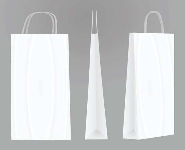 White paper bag. vector illustration - Vector, Image