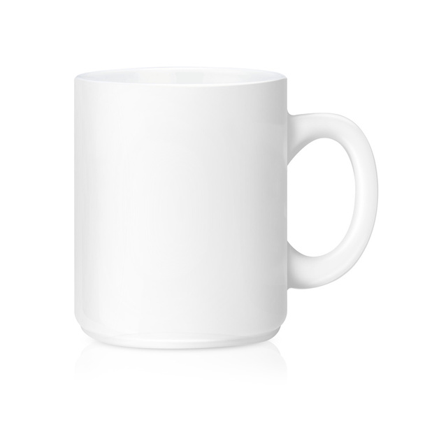 White ceramic mug - Фото, изображение