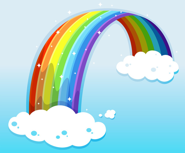 ein Himmel mit einem funkelnden Regenbogen - Vektor, Bild