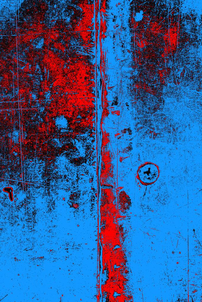 abstract blue and red texture, grunge background, copy space wallpaper - Photo, Image