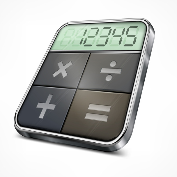 Pocket calculator on white - Вектор,изображение