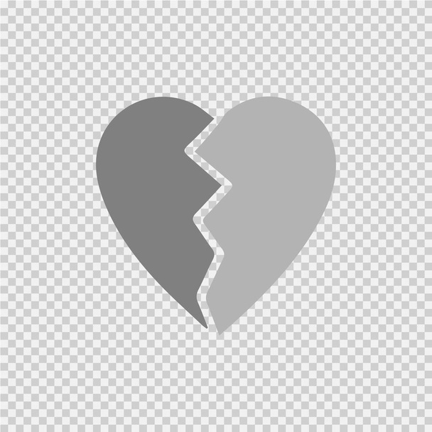 Разбитое сердце векторный значок EPS 10. - Вектор,изображение