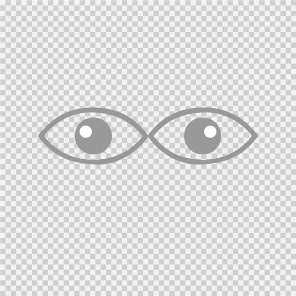 Ojos vector icono. ilustración de dibujos animados de dos ojos. - Vector, imagen