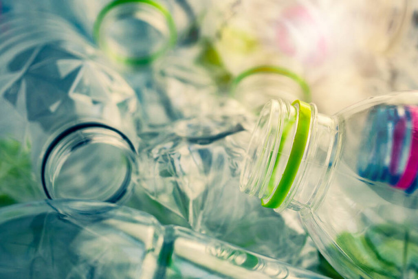 botellas de plástico reciclaje concepto de fondo - Foto, imagen