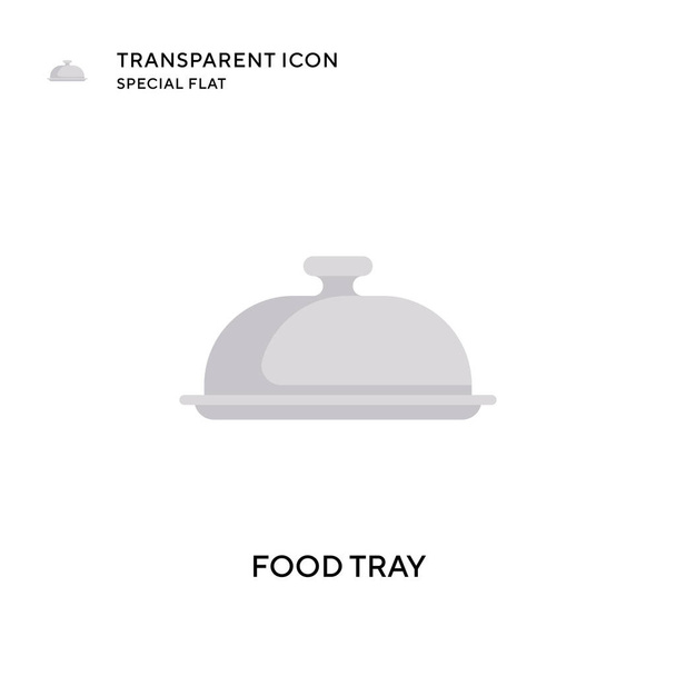 Food tray vector icon. Flat style illustration. EPS 10 vector. - Vector, Image