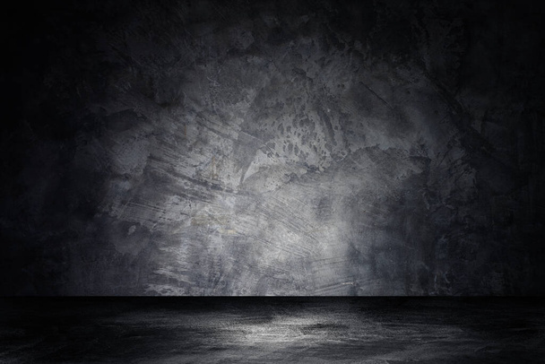 Immagine astratta di Studio camera oscura pavimento di cemento grunge texture sfondo. - Foto, immagini
