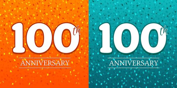 Antecedentes do centenário 100 anos Celebração. Aniversário Eps10 Vector. - Vetor, Imagem