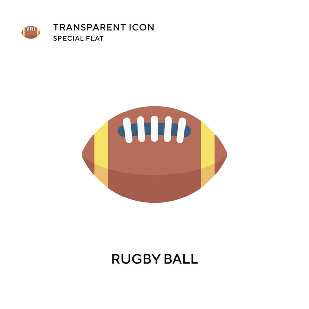 Icône vectorielle de balle de rugby. Illustration style plat. Vecteur EPS 10. - Vecteur, image
