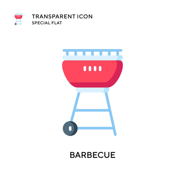 Barbecue vector icon. Flat style illustration. EPS 10 vector. - Vector, Image