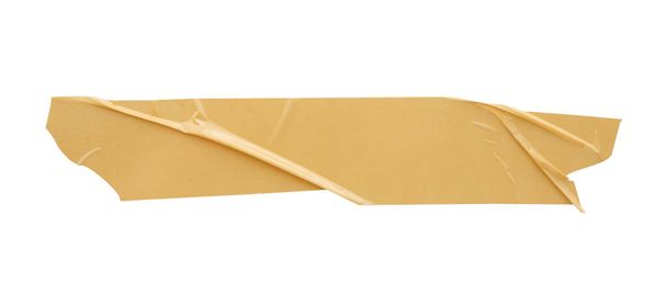 Bruine kleefband geïsoleerd op witte achtergrond - Foto, afbeelding