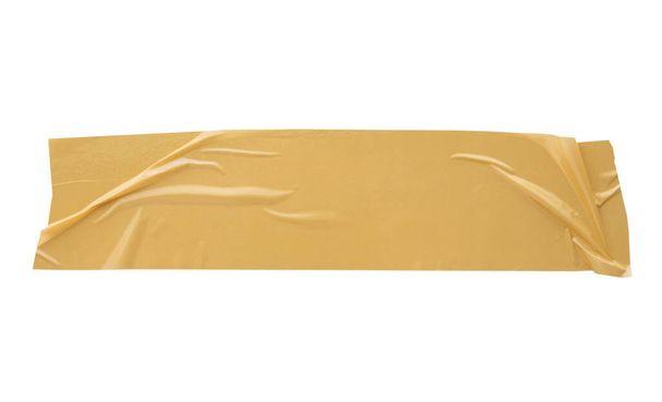 Bruine kleefband geïsoleerd op witte achtergrond - Foto, afbeelding