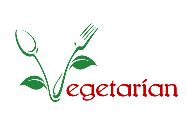 Знак вегетарианской кухни
 - Вектор,изображение