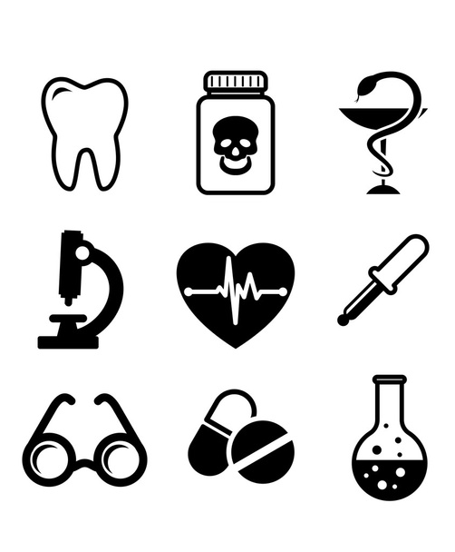 Collection d'icônes médicales - Vecteur, image