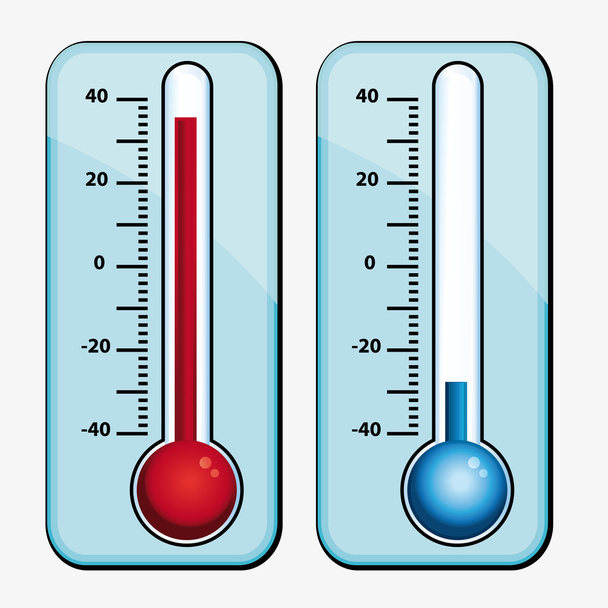 Thermometers. Icons set. - Vecteur, image