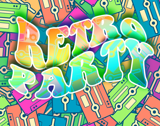 Retro party concept Vintage poster design - Fotografie, Obrázek