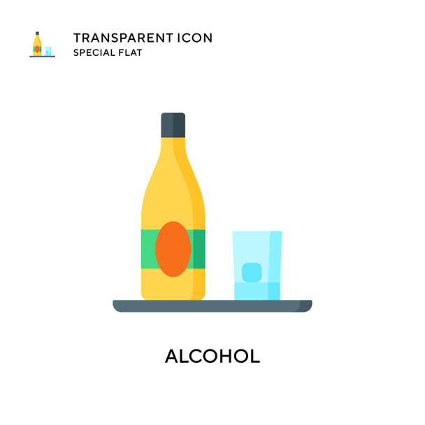 Alcohol vector icon. Flat style illustration. EPS 10 vector. - Vector, Image