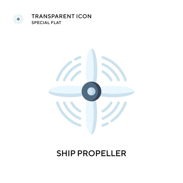 Schip propeller vector icoon. Platte stijl illustratie. EPS 10-vector. - Vector, afbeelding