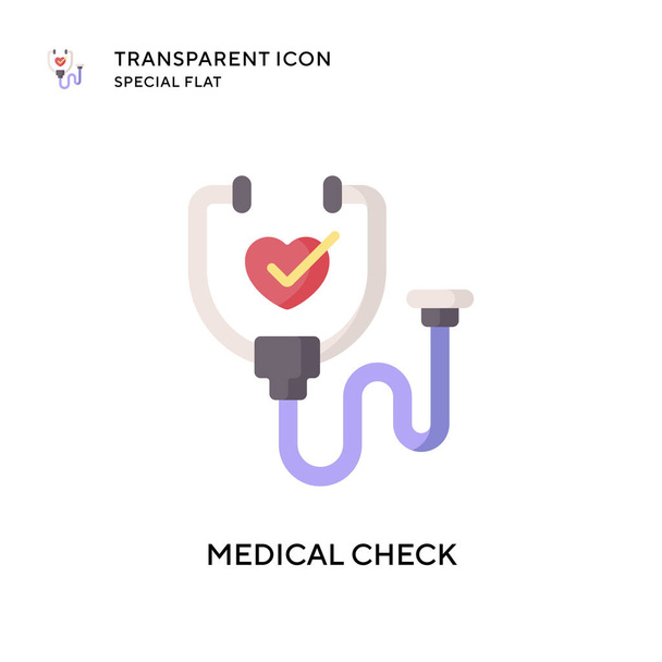 Medical check vector icon. Flat style illustration. EPS 10 vector. - Vector, Image