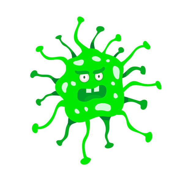 germi virali e batteri progettazione oggetti vettoriali illustrazione personaggio creatura pericolosa - Vettoriali, immagini