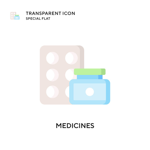 Medicines vector icon. Flat style illustration. EPS 10 vector. - Vector, Image