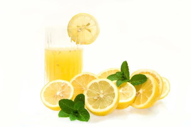 Glass With Lemon Juice - Photo, Image