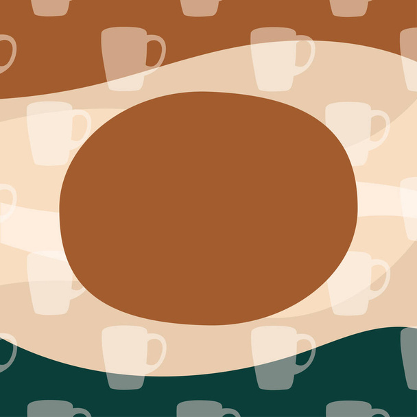 tazas de café fondo con espacio para el diseño de vectores de texto - Vector, Imagen