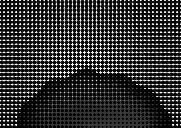 Abstract halftone backdrop in white and black tones in newsprint printing style with dots, monochrome background for business card, poster, advertising - Photo, Image
