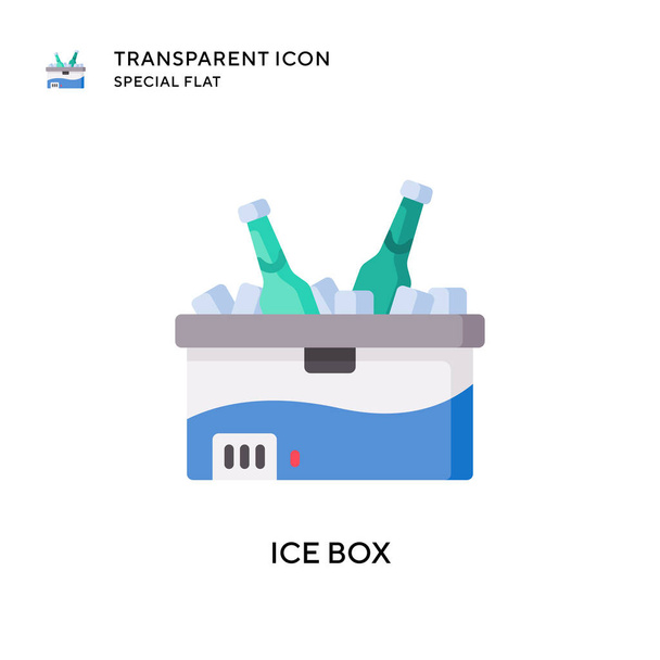 Ice box vector icon. Flat style illustration. EPS 10 vector. - Vector, Image