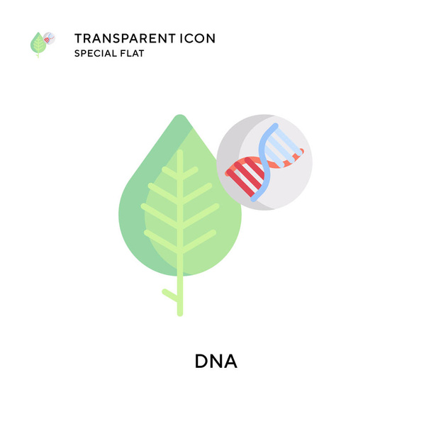 Icona del vettore del DNA. Illustrazione in stile piatto. Vettore EPS 10. - Vettoriali, immagini