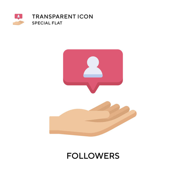 Followers vector icon. Flat style illustration. EPS 10 vector. - Vector, Image
