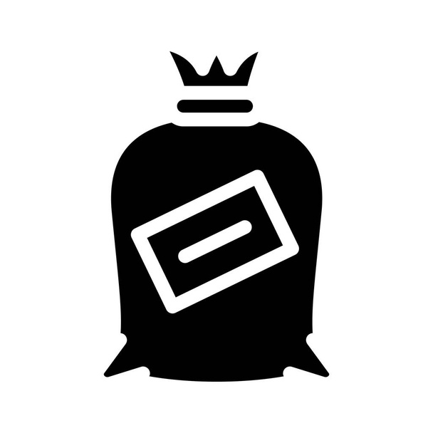 saco de sementes ícone do glifo símbolo do vetor ilustração - Vetor, Imagem