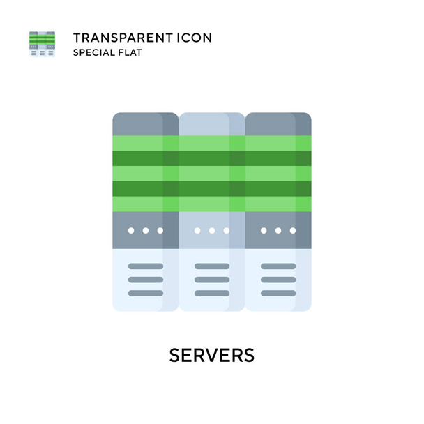 Icona vettoriale dei server. Illustrazione in stile piatto. Vettore EPS 10. - Vettoriali, immagini