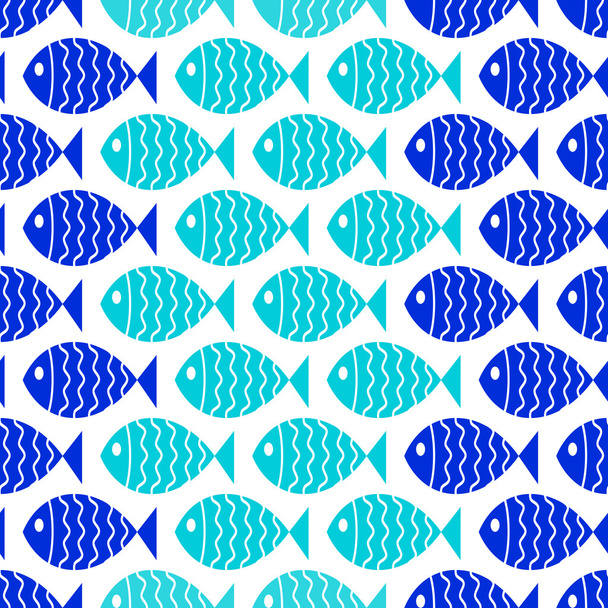 Fish in navy - Вектор, зображення