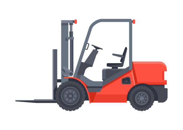 Forklift truck warehouse loader equipment - Vector, Image