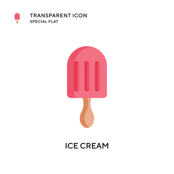 アイスクリームのアイコン。フラットスタイルのイラスト。EPS 10ベクトル. - ベクター画像
